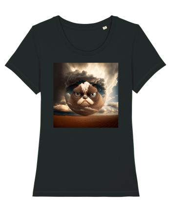 Grumpy Sphere Cat Black