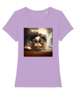 Grumpy Sphere Cat Tricou mânecă scurtă guler larg fitted Damă Expresser