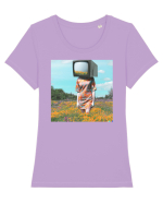 TV Head Tricou mânecă scurtă guler larg fitted Damă Expresser