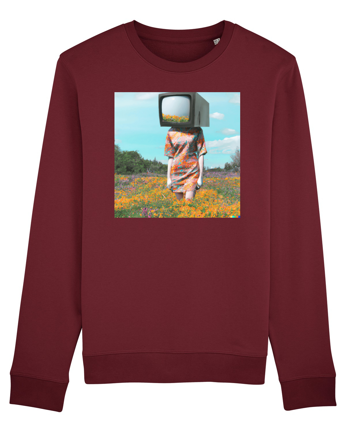 Bluză mânecă lungă Unisex Rise Burgundy