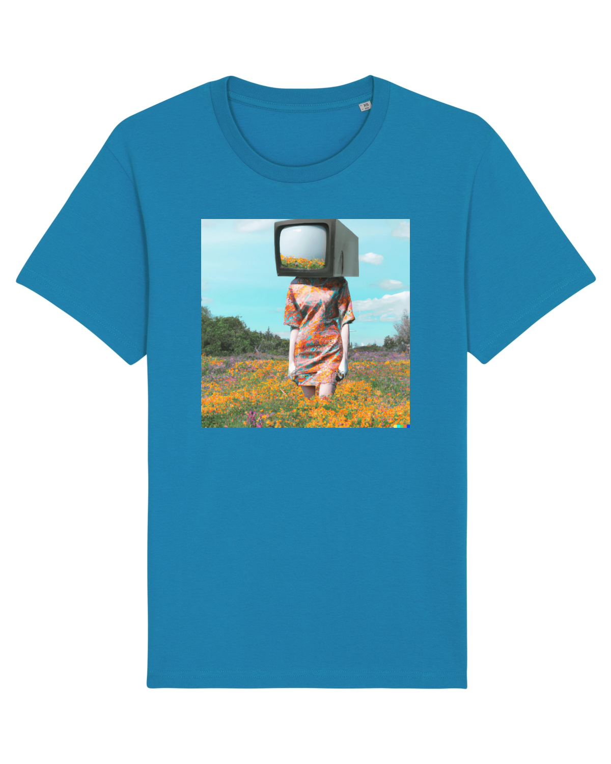 Tricou mânecă scurtă Unisex Rocker Azur
