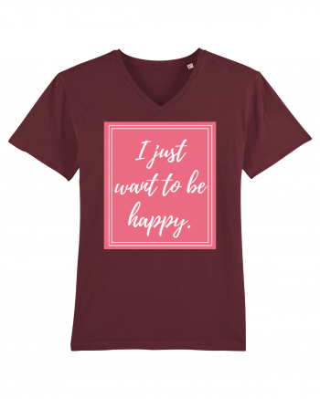 i just want to be happy3 Burgundy