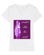 persistent rather than perfect Tricou mânecă scurtă guler V Damă Evoker
