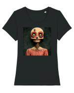 Mexican Chica Tricou mânecă scurtă guler larg fitted Damă Expresser