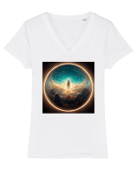 The Globe Tricou mânecă scurtă guler V Damă Evoker