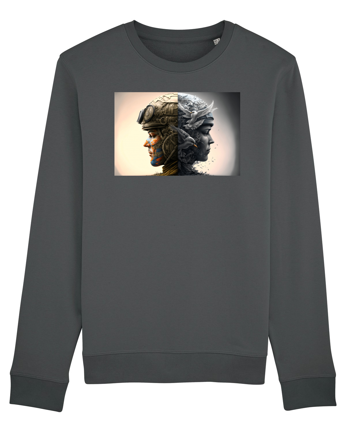 Bluză mânecă lungă Unisex Rise Anthracite
