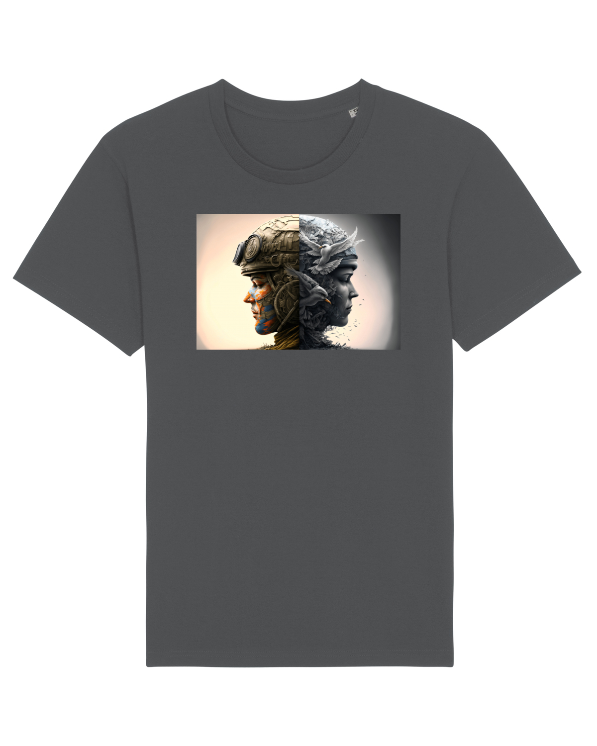 Tricou mânecă scurtă Unisex Rocker Anthracite