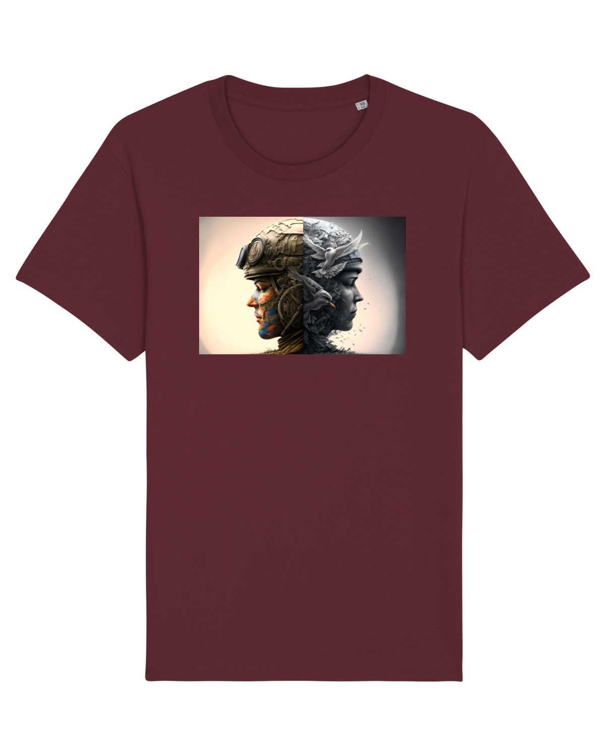 Tricou mânecă scurtă Unisex Rocker Burgundy