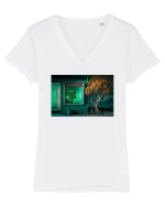 Lonely Desert Tricou mânecă scurtă guler V Damă Evoker