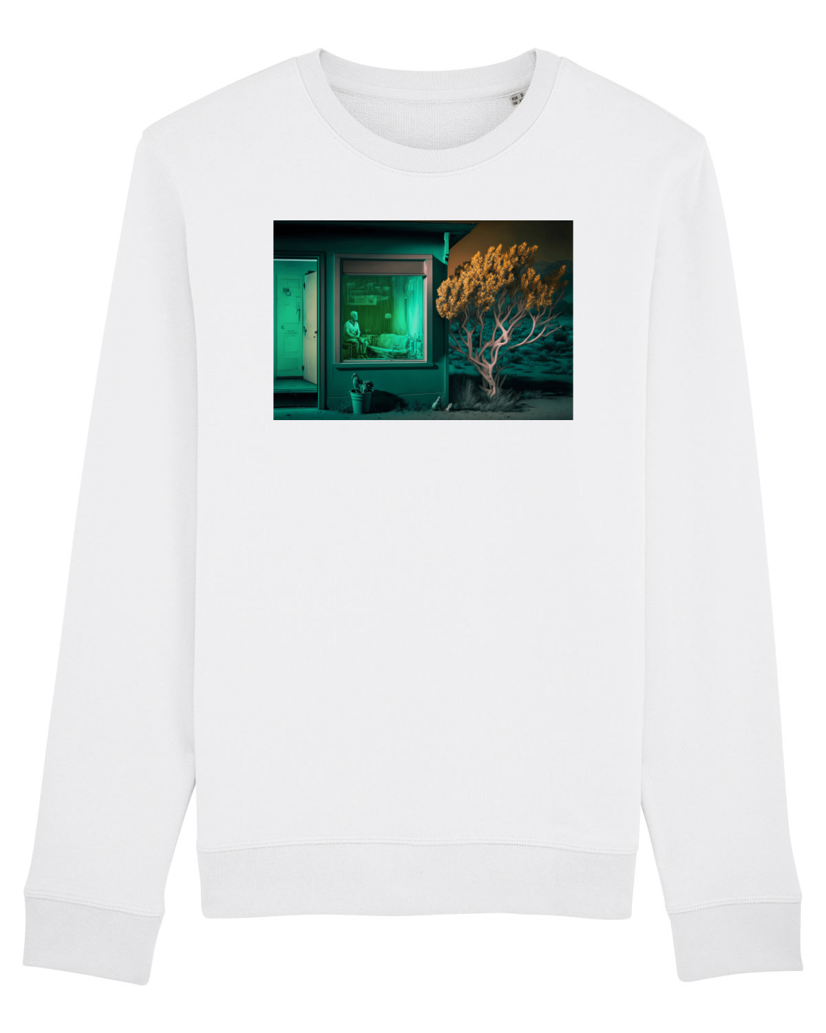 Bluză mânecă lungă Unisex Rise White