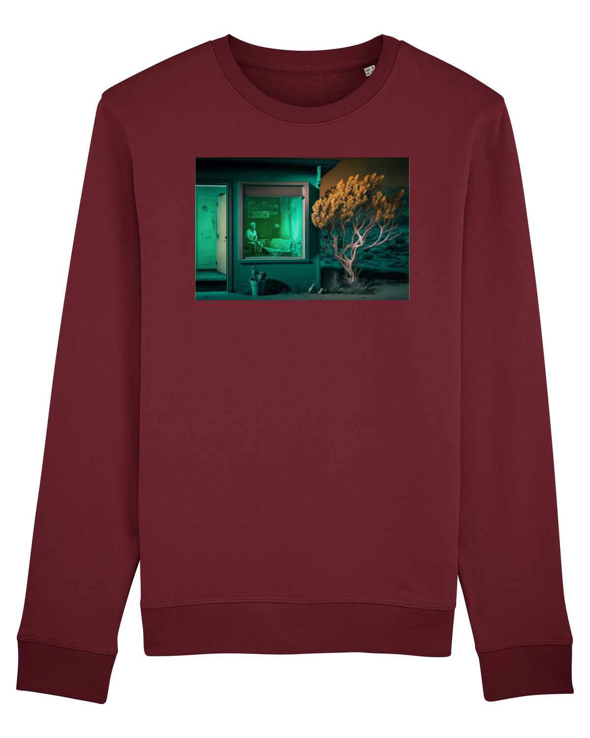 Bluză mânecă lungă Unisex Rise Burgundy