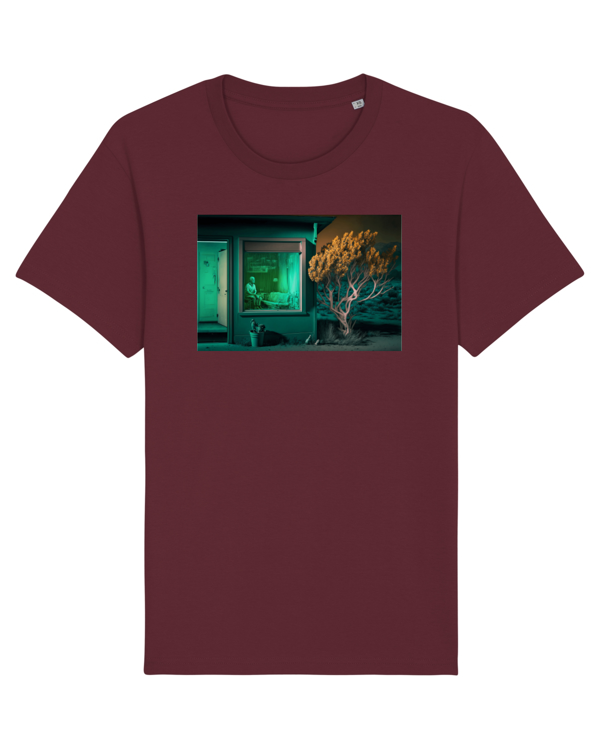 Tricou mânecă scurtă Unisex Rocker Burgundy