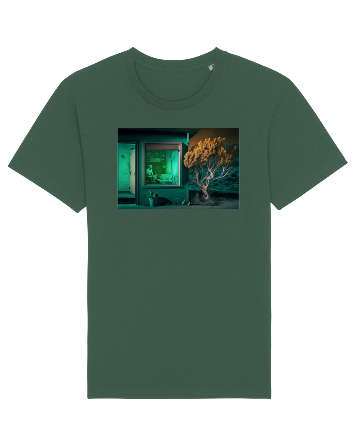 Tricou mânecă scurtă Unisex Rocker Bottle Green