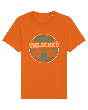 100 Days Of School Unlocked 100 Days Smarter Bright Orange