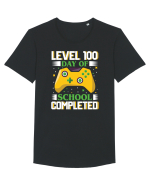 Level 100 Day Of School Completed Tricou mânecă scurtă guler larg Bărbat Skater