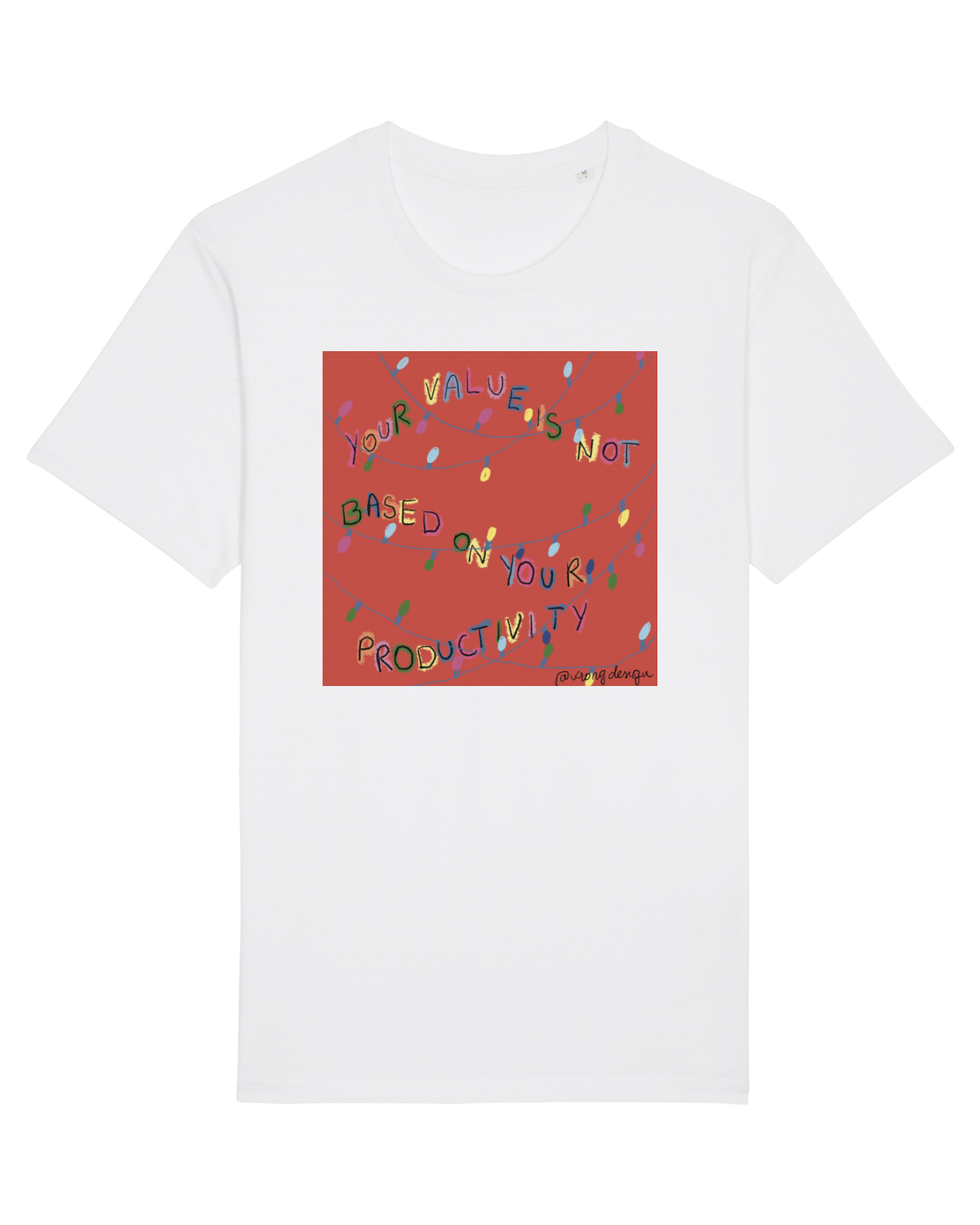 Tricou mânecă scurtă Unisex Rocker White
