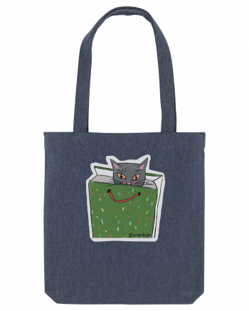 cat in a bag Midnight Blue