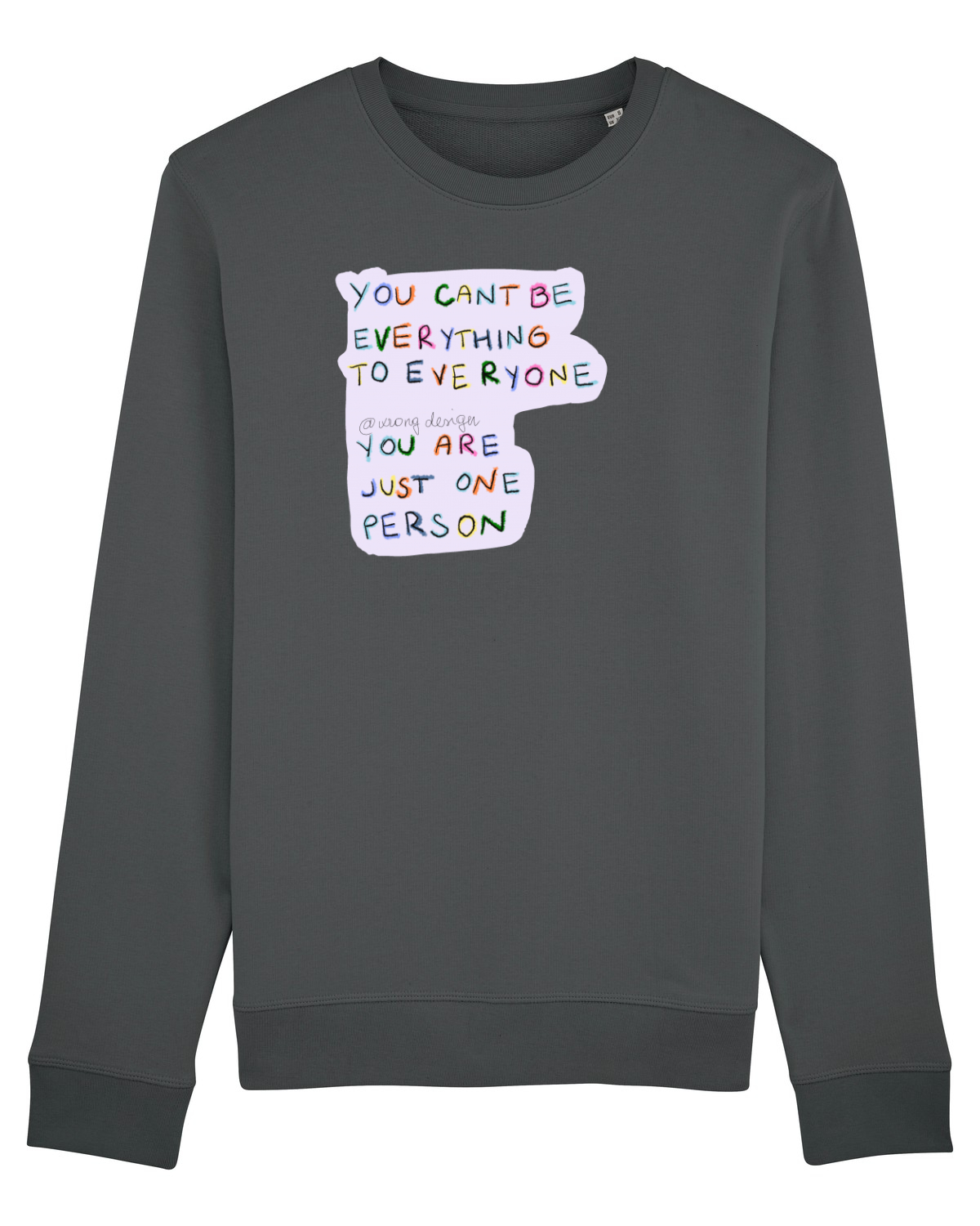 Bluză mânecă lungă Unisex Rise Anthracite