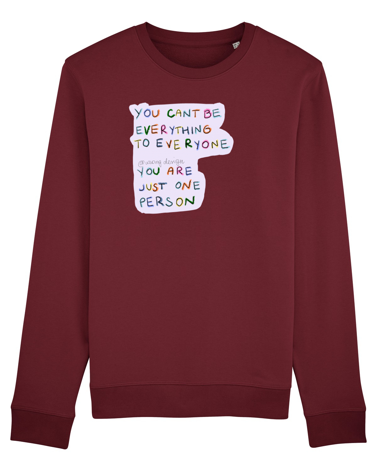 Bluză mânecă lungă Unisex Rise Burgundy