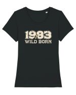 Vintage 1983 BC Wild born Tricou mânecă scurtă guler larg fitted Damă Expresser