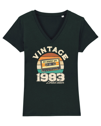 Vintage 1983 Retro sunset casette Black