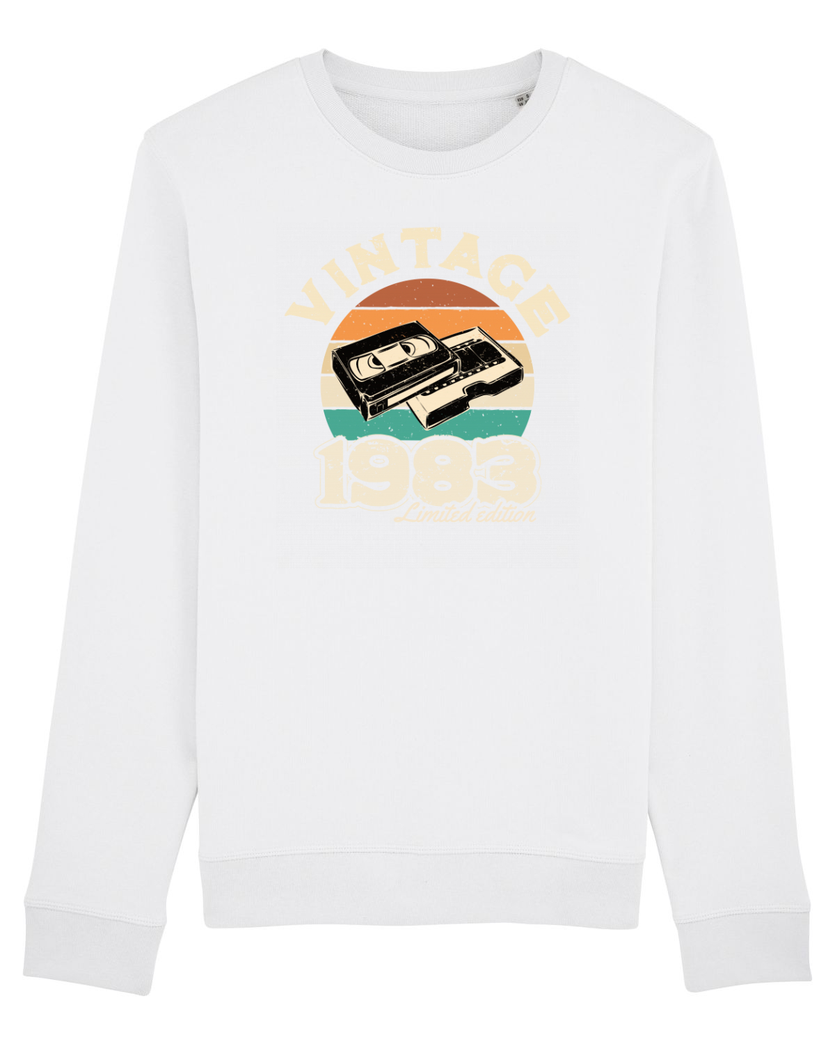 Bluză mânecă lungă Unisex Rise White