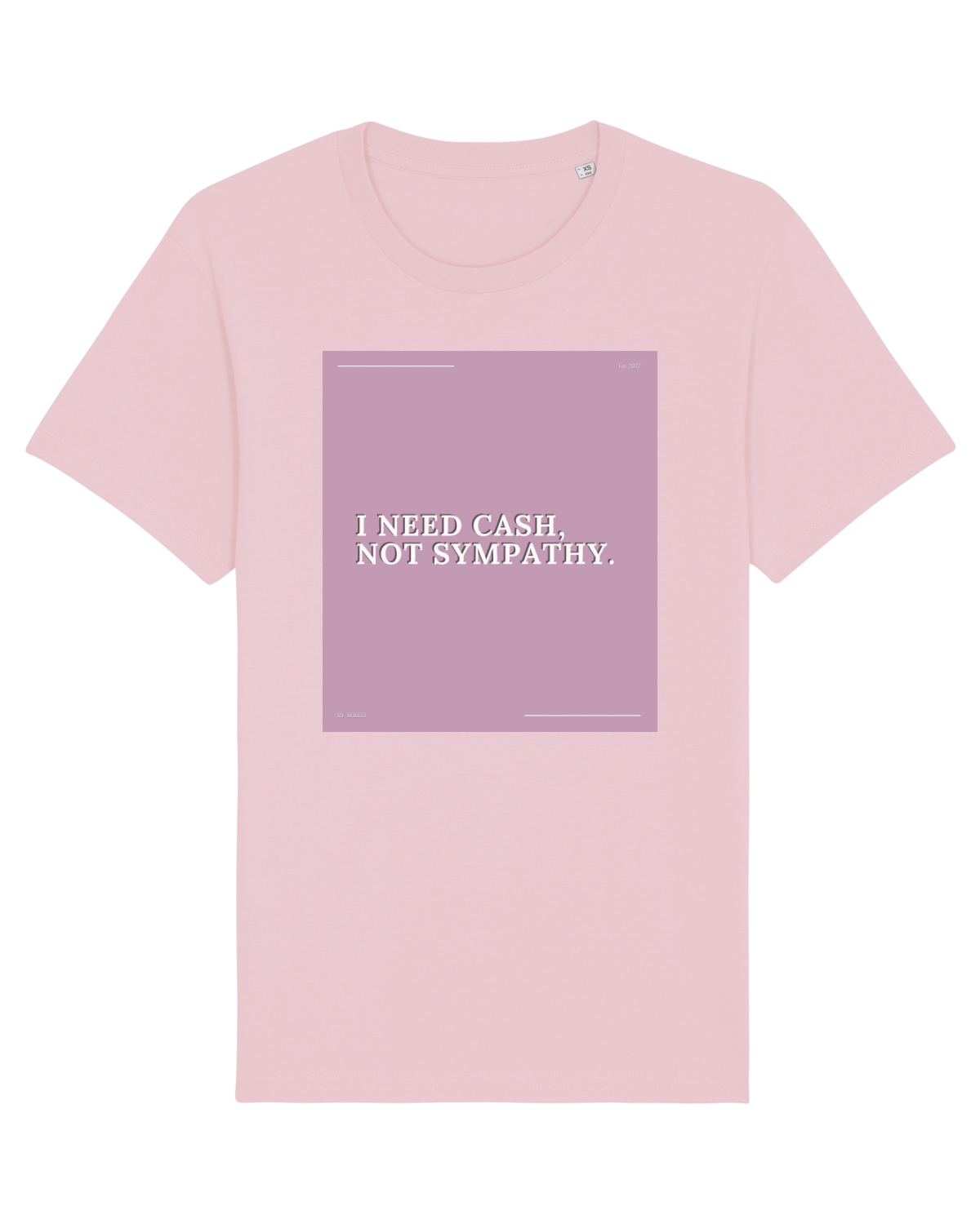 Tricou mânecă scurtă Unisex Rocker Cotton Pink