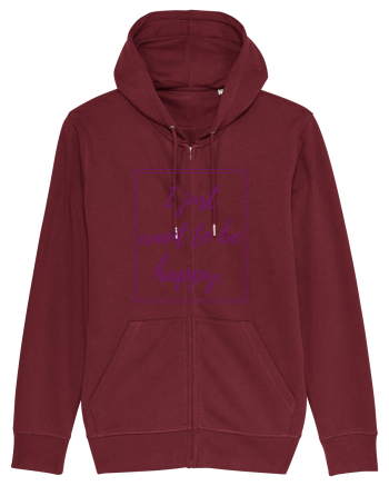 i just want to be happy6 Burgundy