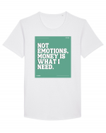 not emotions money is what i need2 Tricou mânecă scurtă guler larg Bărbat Skater