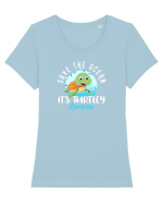 Save the ocean Tricou mânecă scurtă guler larg fitted Damă Expresser