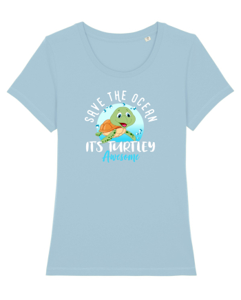 Save the ocean Sky Blue