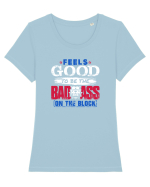 Bad ass on the block Tricou mânecă scurtă guler larg fitted Damă Expresser