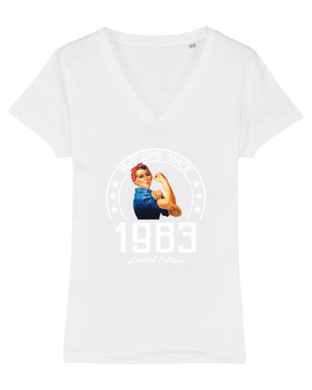 Awesome woman since 1983 White