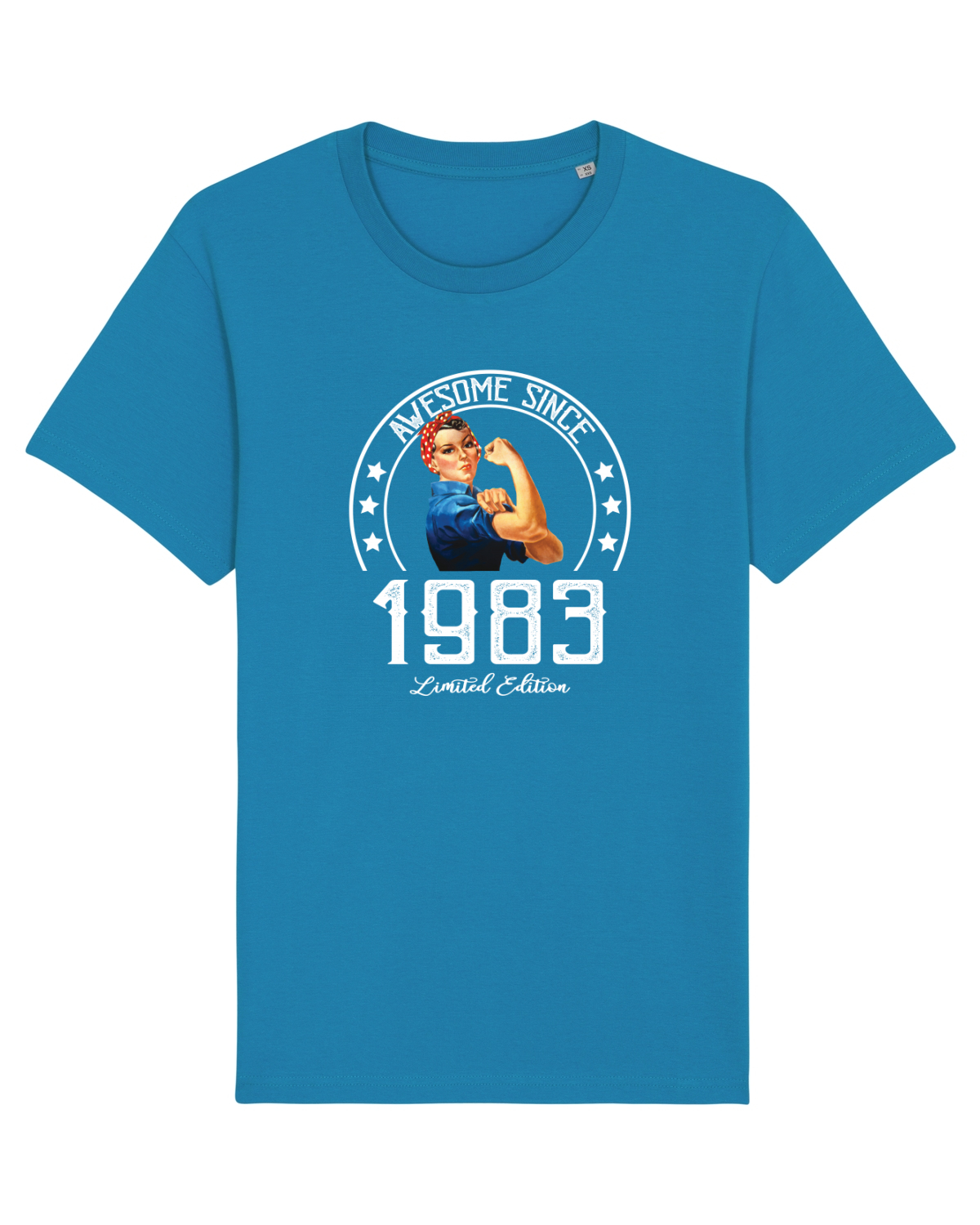 Tricou mânecă scurtă Unisex Rocker Azur