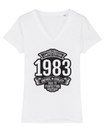 Limited edition 1983 vintage quality Tricou mânecă scurtă guler V Damă Evoker