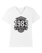 Limited edition 1983 vintage quality Tricou mânecă scurtă guler V Bărbat Presenter