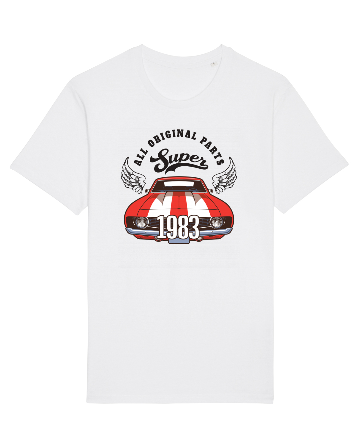 Tricou mânecă scurtă Unisex Rocker White