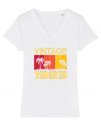 Vintage 1983 - sunny palm trees White
