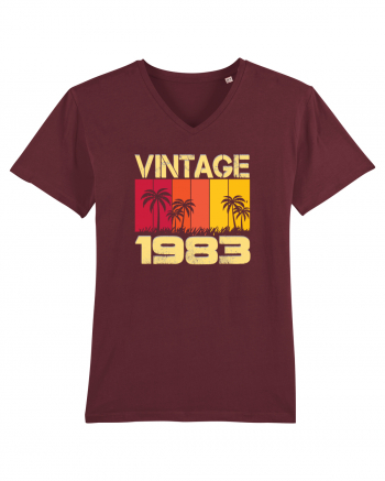 Vintage 1983 - sunny palm trees Burgundy