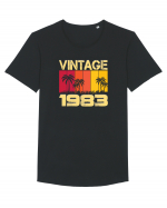 Vintage 1983 - sunny palm trees Tricou mânecă scurtă guler larg Bărbat Skater