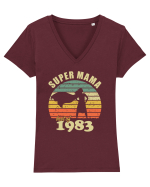 Super mama - best of 1983 Tricou mânecă scurtă guler V Damă Evoker