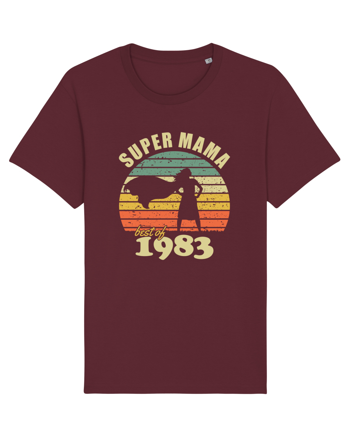 Tricou mânecă scurtă Unisex Rocker Burgundy