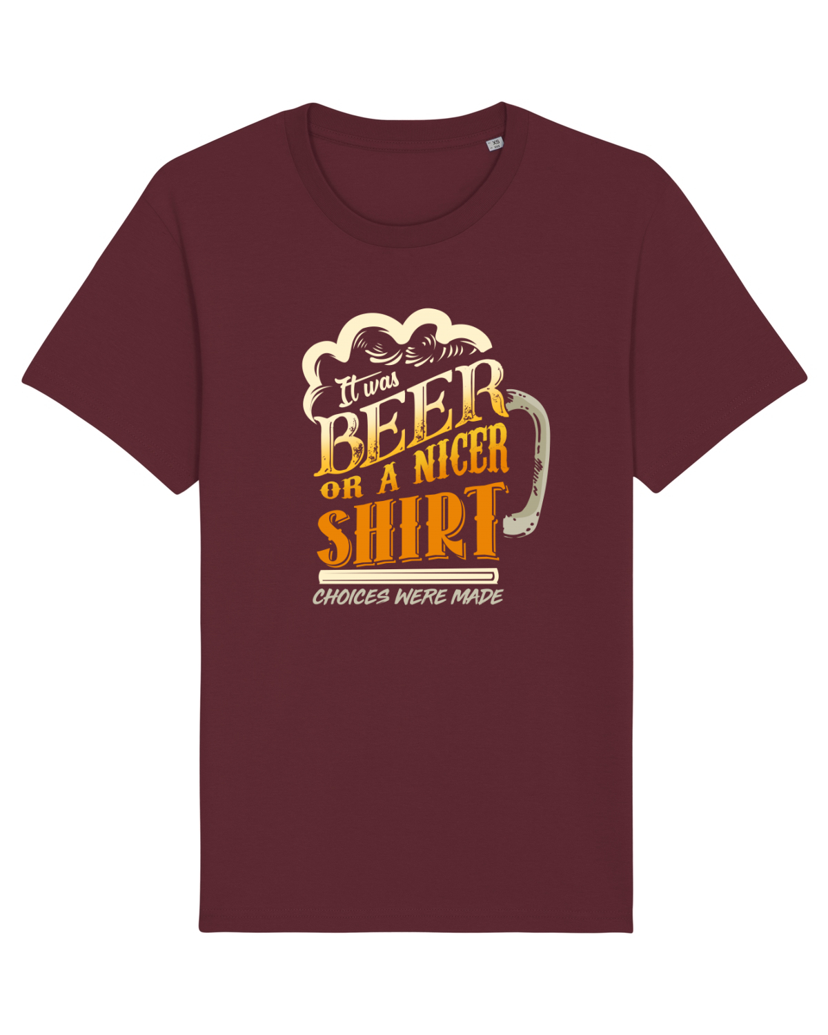 Tricou mânecă scurtă Unisex Rocker Burgundy