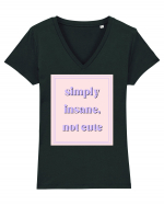 simply insane not cute Tricou mânecă scurtă guler V Damă Evoker