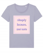 simply insane not cute Tricou mânecă scurtă guler larg fitted Damă Expresser