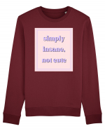 simply insane not cute Bluză mânecă lungă Unisex Rise