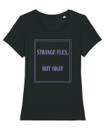 strange flex but okay6 Tricou mânecă scurtă guler larg fitted Damă Expresser