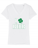 I love beer Tricou mânecă scurtă guler V Damă Evoker