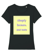 simply insane not cute2 Tricou mânecă scurtă guler larg fitted Damă Expresser
