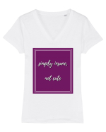 simply insane not cute3 Tricou mânecă scurtă guler V Damă Evoker